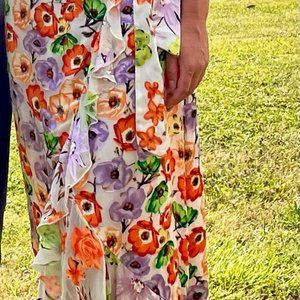 Alice & Olivia Evelia Floral Midi Dress